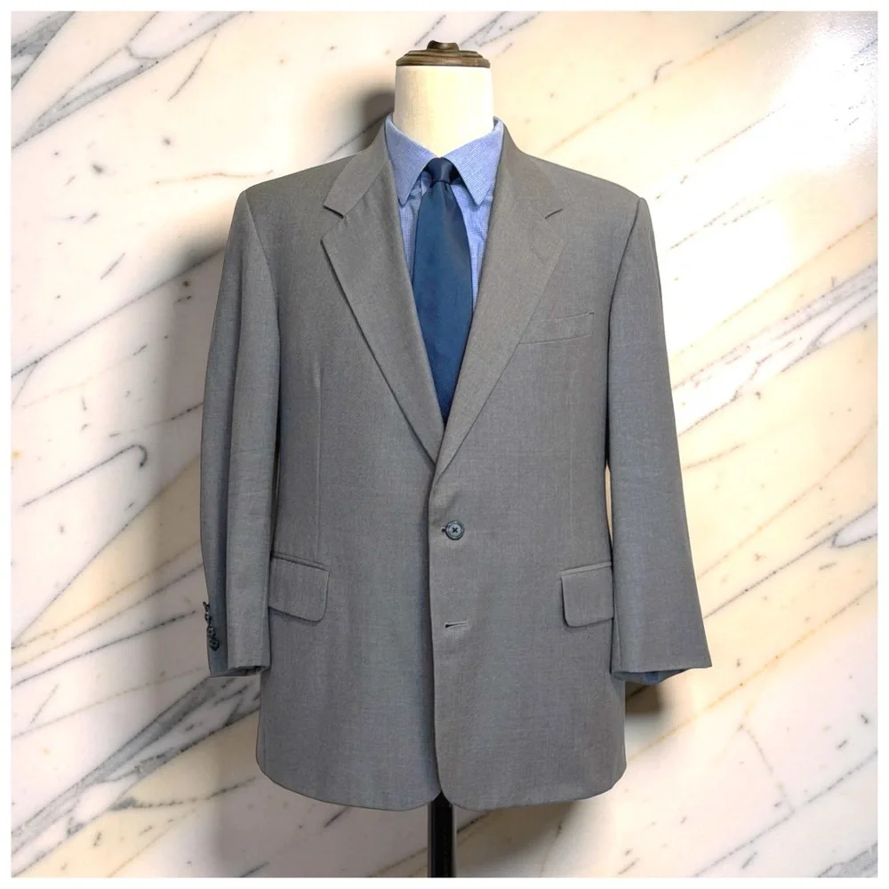 Tom James Royal Classic Gray Suit | 2-Piece | Hand Tailored | Executive Business